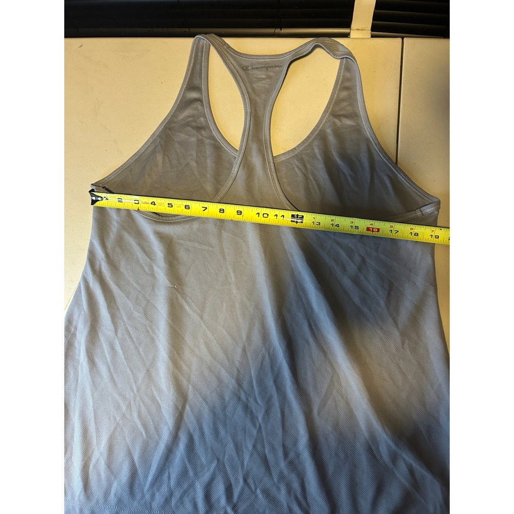 Champion Performance Tank Top Womens XL Gray Racerback Athletic Activewear - Picture 6 of 8